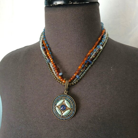 5-Strand Beaded Necklace - Picture 1 of 4